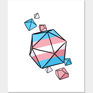 Trans Pride Flag Dice Posters and Art